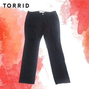 women's Torrid Distressed Boyfriend Jeans  | color: Black | Size: 14R
